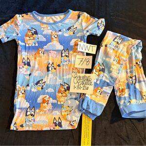 Little Sleepies Bluey & Bingo Kids Bamboo Pajamas Set NWT
